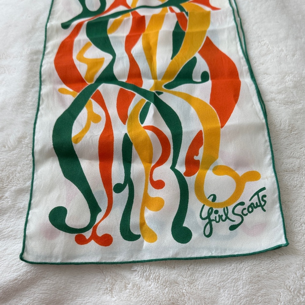 Vibrant Girl Scouts Scarf Vintage from60sor 70s